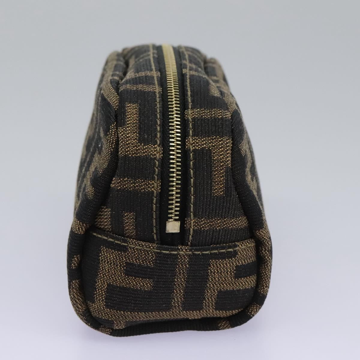Fendi Vintage Toiletry Pouch Zucca Canvas, BROWN, CANVAS, Clutche & pouche