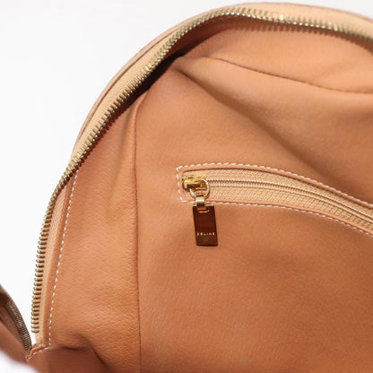 Celine Vintage Macadam Handbag Canvas and Leather, BROWN, CANVAS, Handbag