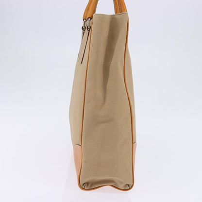 Prada Lux Convertible Open Tote Canvas and leather, BEIGE, CANVAS, Tote bag