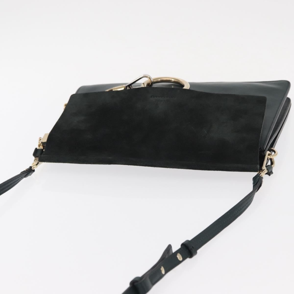 Chloe Faye Shoulder Bag Leather and Suede, KHAKI, SUEDE, Shoulder bag
