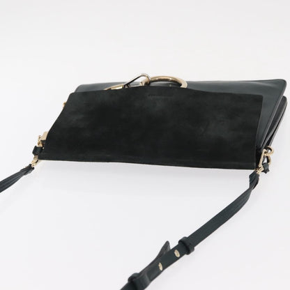 Chloe Faye Shoulder Bag Leather and Suede, KHAKI, SUEDE, Shoulder bag