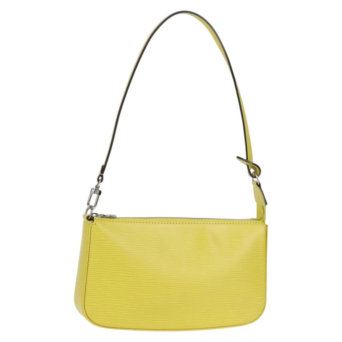 Louis Vuitton Pochette Accessoires NM Epi Leather, YELLOW, LEATHER, Clutche & pouche