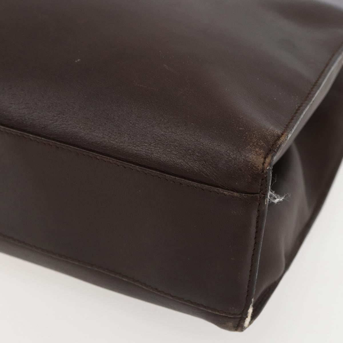 Gucci Vintage Handbag Leather, BROWN, LEATHER, Handbag