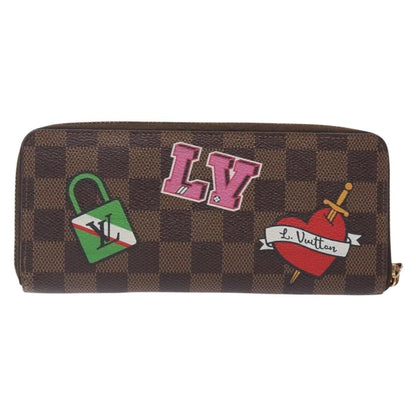 Louis Vuitton Clemence Wallet Limited Edition Patches Damier, BROWN, CANVAS, Wallets
