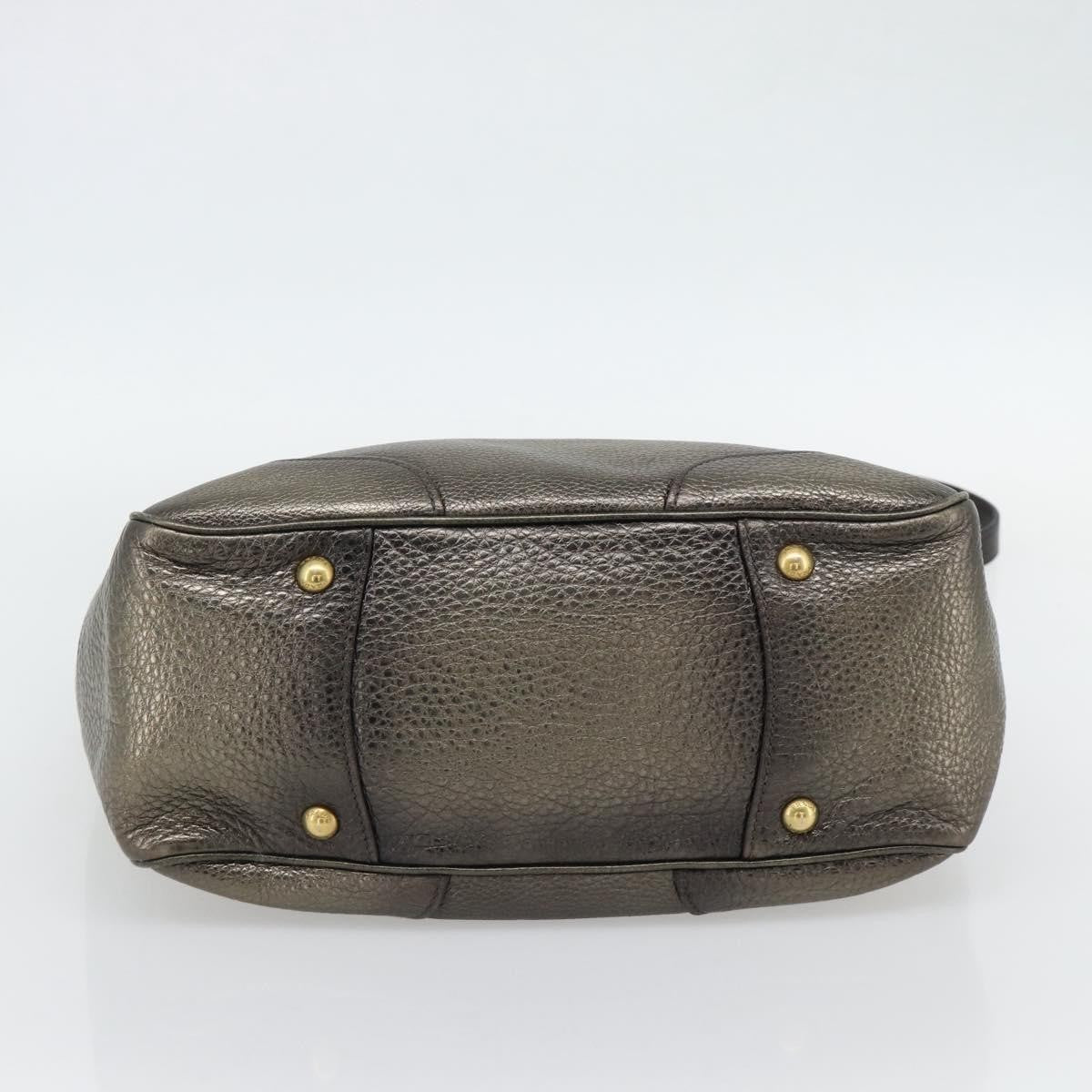 Prada Braided Handle Open Tote Vitello Daino, Gold, Leather, Tote Bag