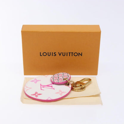 Louis Vuitton Illustre Bag Charm and Key Holder Spring in the City Monogram Giant Canvas, PINK, CANVAS, Charms and Keychains