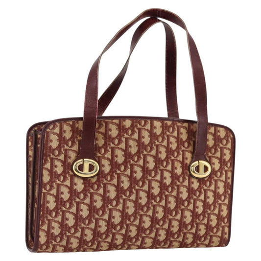 Christian Dior Vintage CD Trotter Handbag Canvas, RED, CANVAS, Handbag
