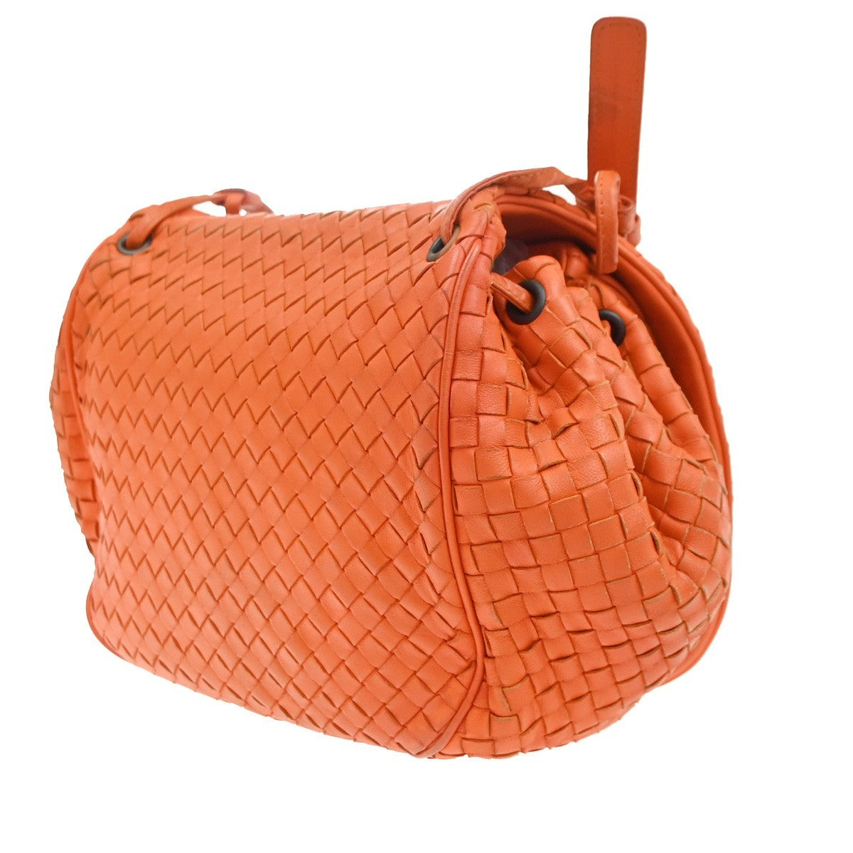 Bottega Veneta Intrecciato Shoulder bag Leather, Orange, Leather, Handbag