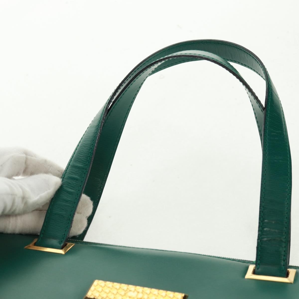 Christian Dior Vintage Handbag Leather, GREEN, LEATHER, Handbag