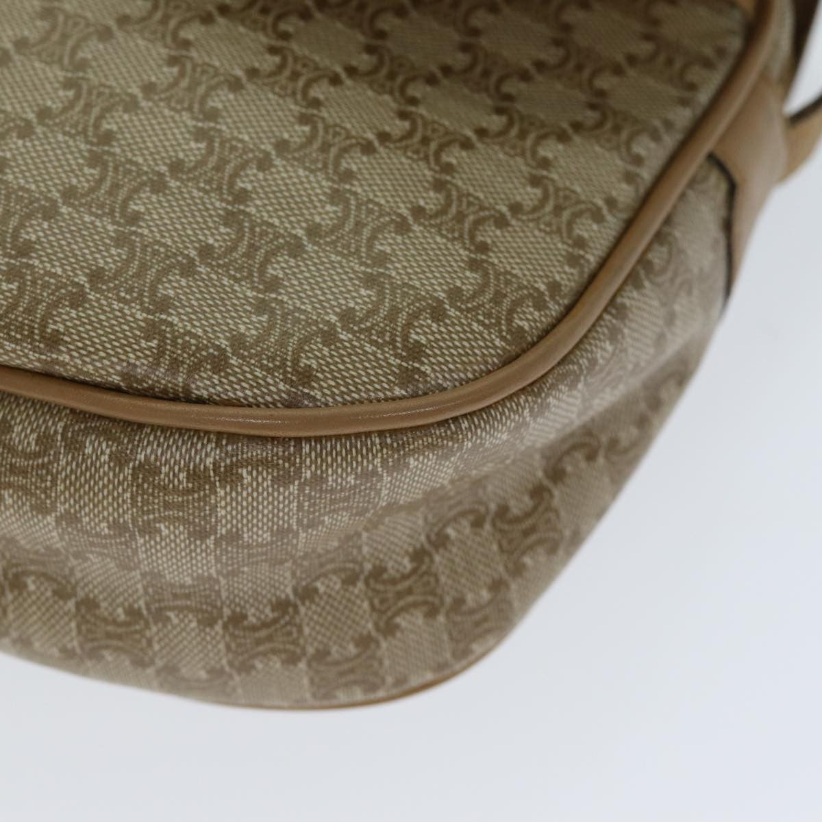 Celine Macadam Shoulder Bag PVC Leather, BEIGE, CANVAS, Shoulder bag