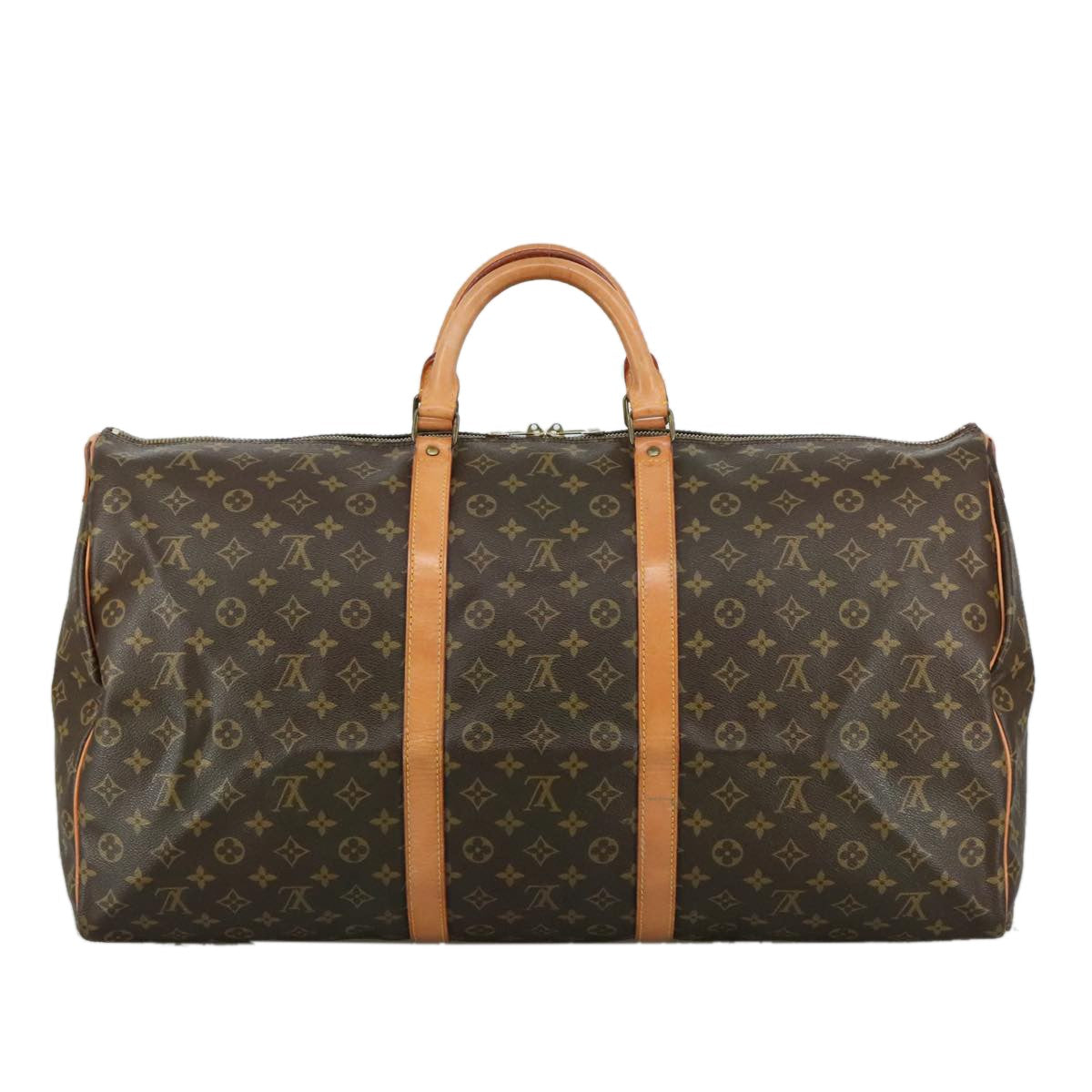 Louis Vuitton Keepall Bag Monogram Canvas, BROWN, CANVAS, Travel bag