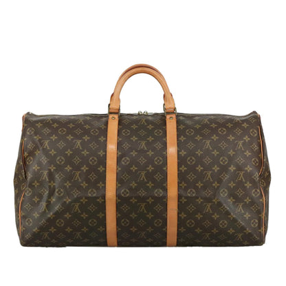 Louis Vuitton Keepall Bag Monogram Canvas, BROWN, CANVAS, Travel bag