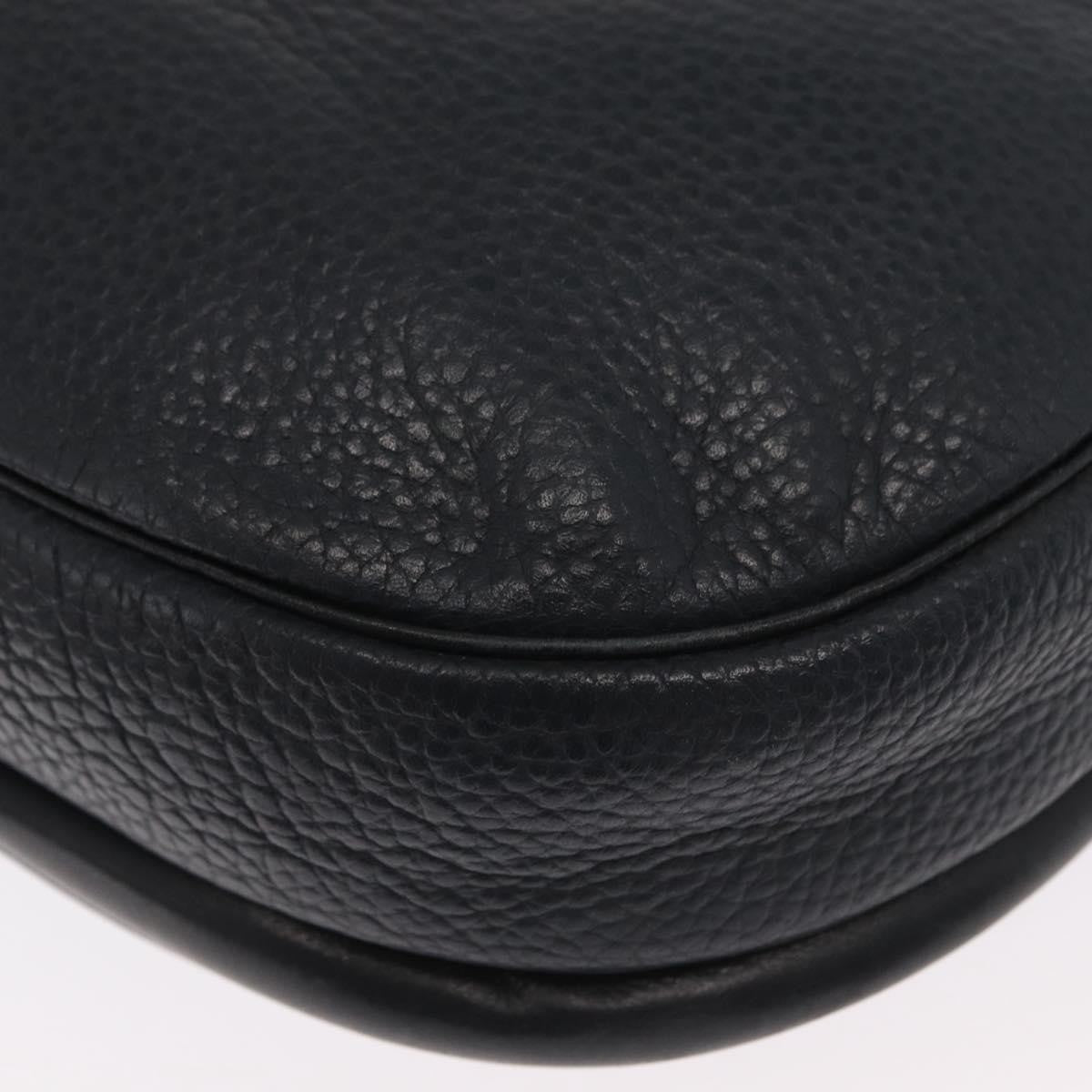 Christian Dior Vintage Shoulder Bag Leather, NAVY, LEATHER, Shoulder bag