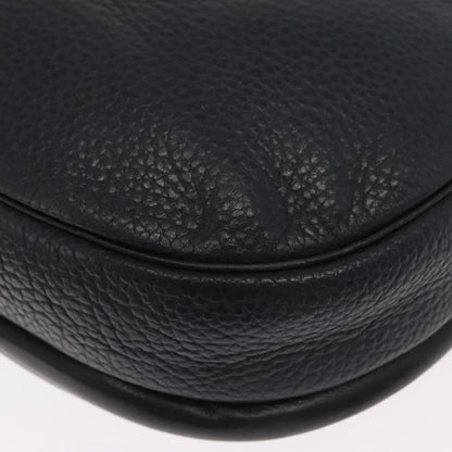 Christian Dior Vintage Shoulder Bag Leather, NAVY, LEATHER, Shoulder bag