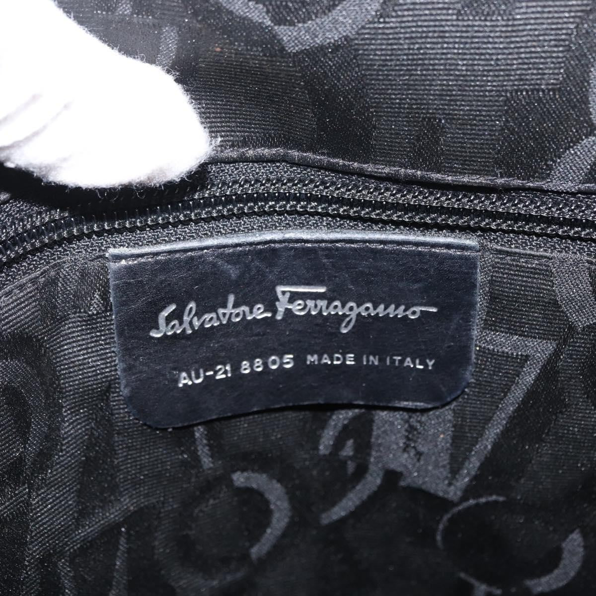 Salvatore Ferragamo Vintage Shoulder Bag Leather, BLACK, LEATHER, Shoulder bag