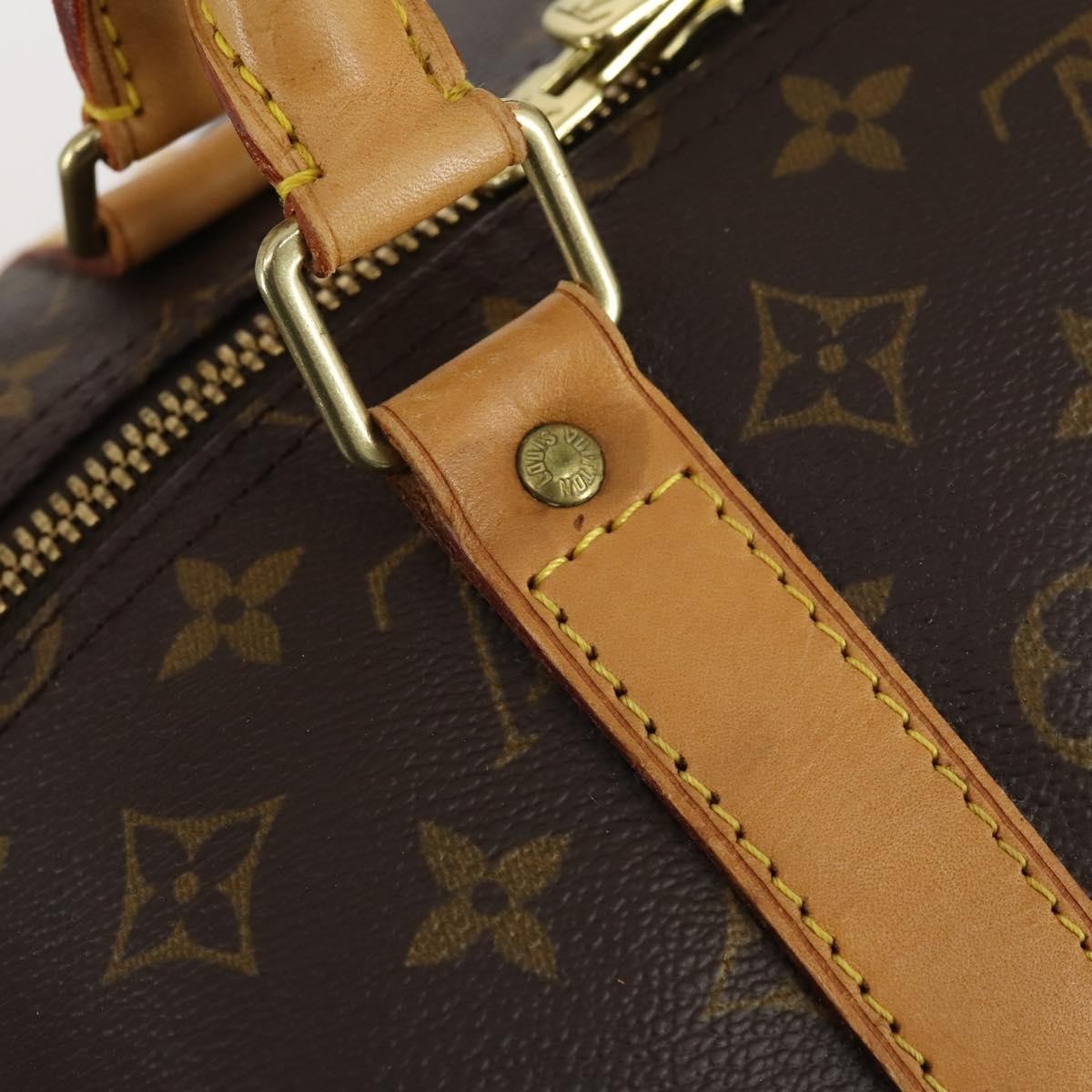 Louis Vuitton Keepall Bag Monogram Canvas, BROWN, CANVAS, Travel bag
