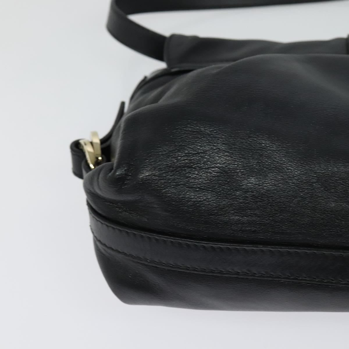 Bvlgari Chandra Flap Shoulder Bag Leather, BLACK, LEATHER, Shoulder bag