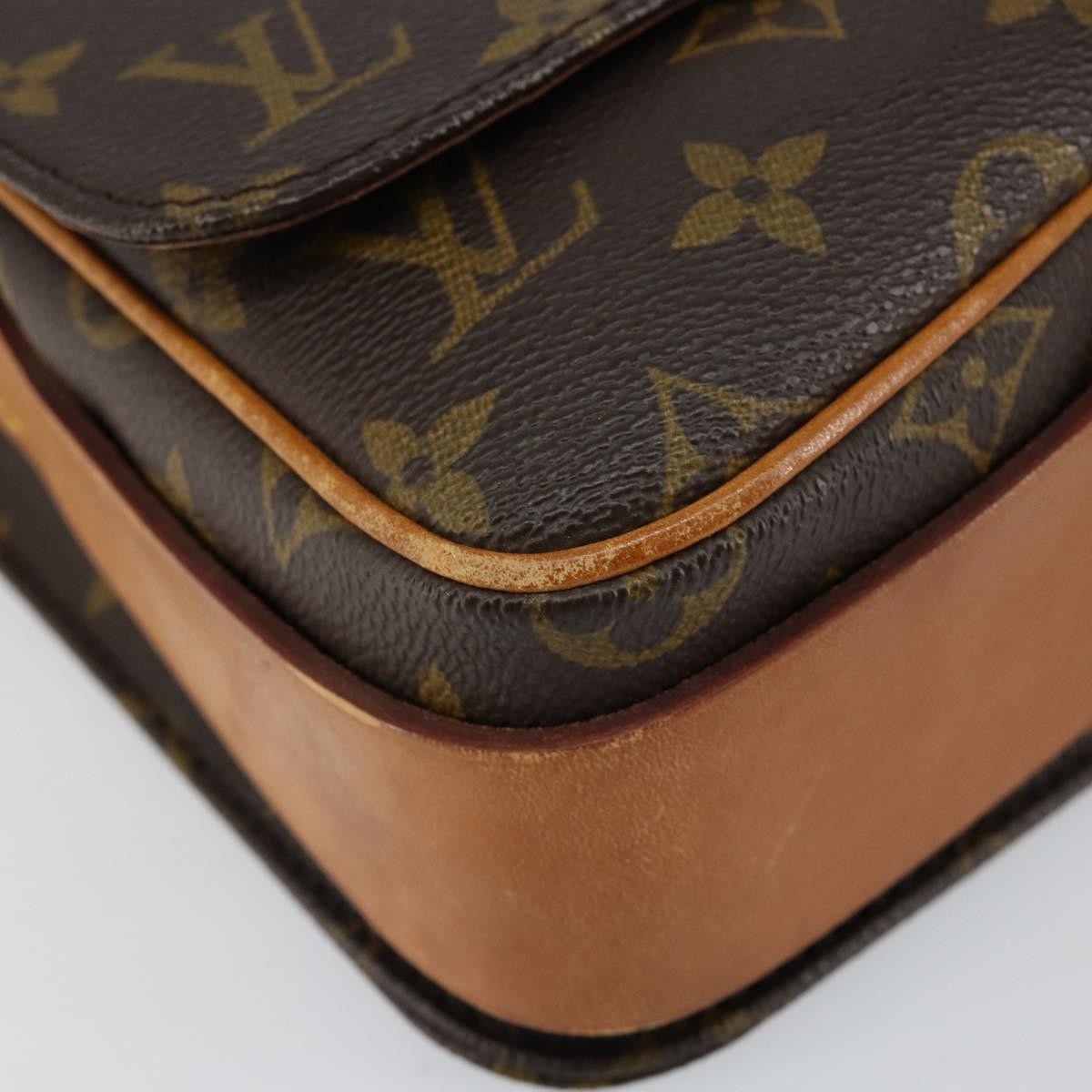 Louis Vuitton Cartouchiere Handbag Monogram Canvas, BROWN, CANVAS, Shoulder bag