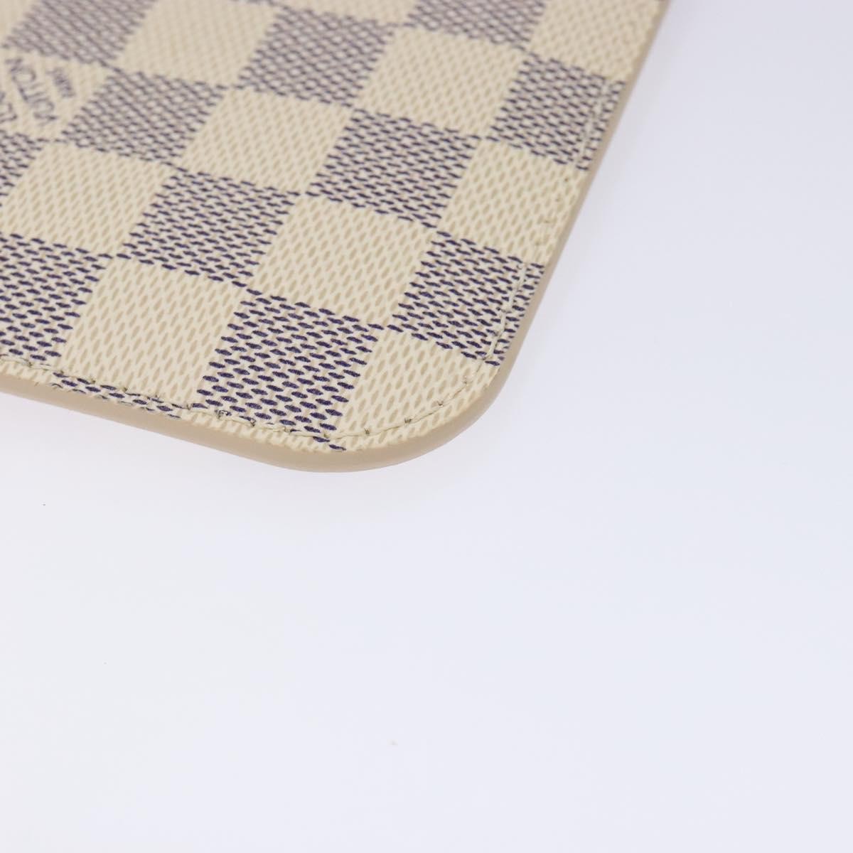 Louis Vuitton Neverfull Pochette Damier, WHITE, CANVAS, Tote bag