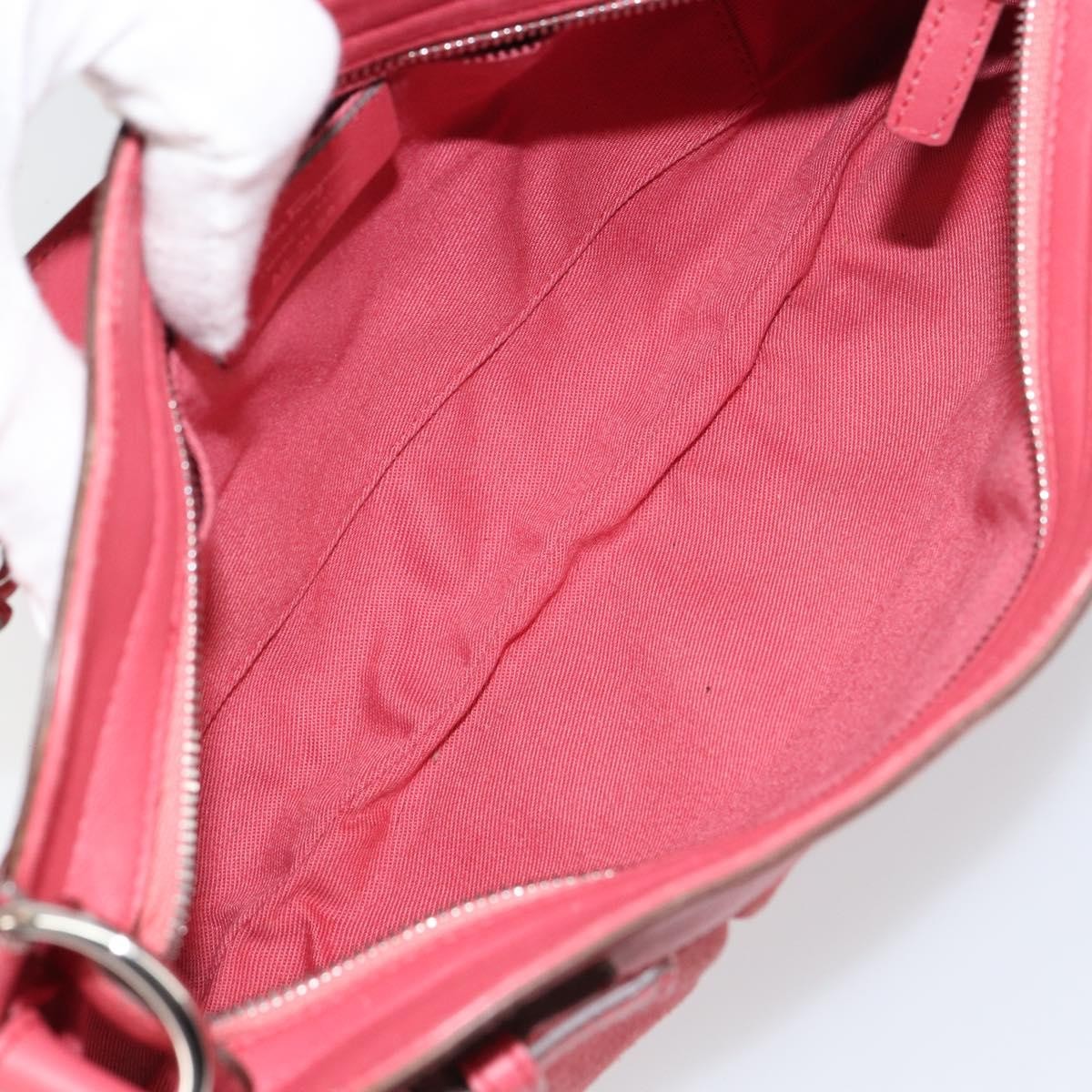 Salvatore Ferragamo Gancini Shoulder Bag Suede, PINK, SUEDE, Shoulder bag