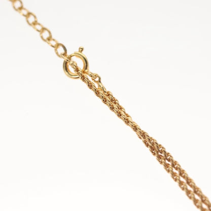 Christian Dior Vintage CD Round Pendant Necklace Metal, GOLD, METAL, Necklace