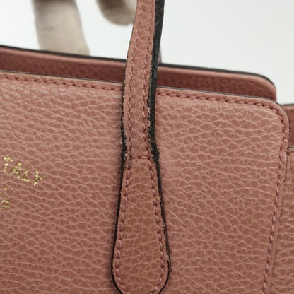 Gucci Swing Tote Leather, PINK, LEATHER, Tote bag