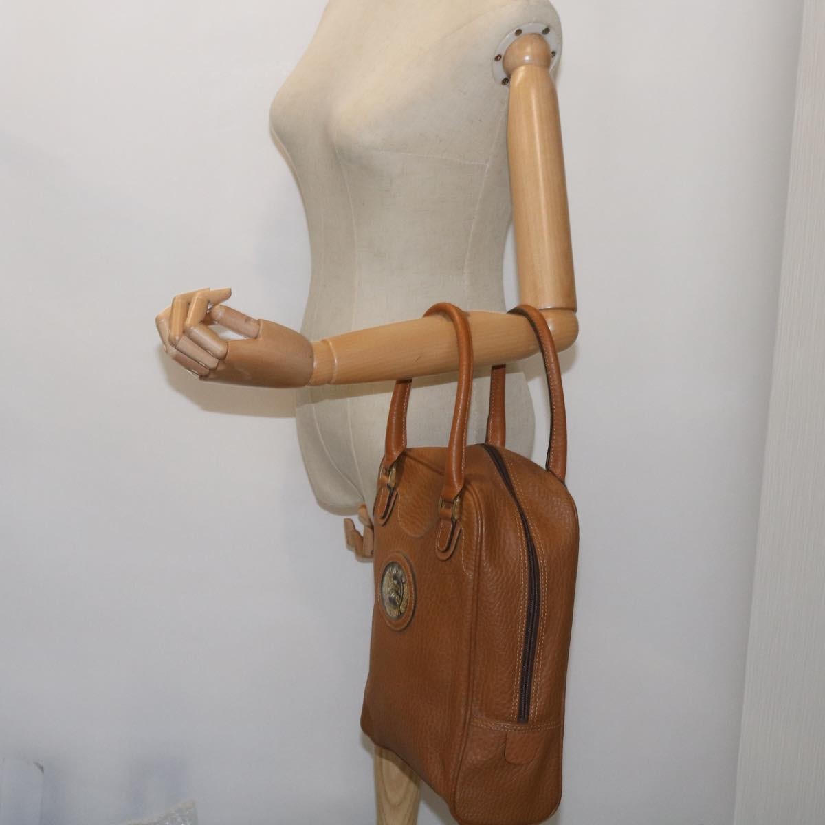 Burberry Sport handbag Vintage nova check, BROWN, LEATHER, Handbag
