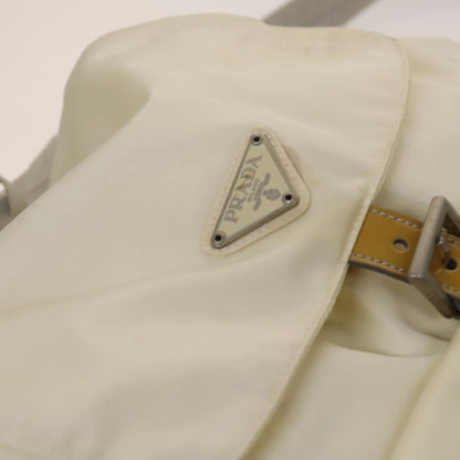 Prada Double Front Pocket Backpack Tessuto, WHITE, NYLON, Backpack