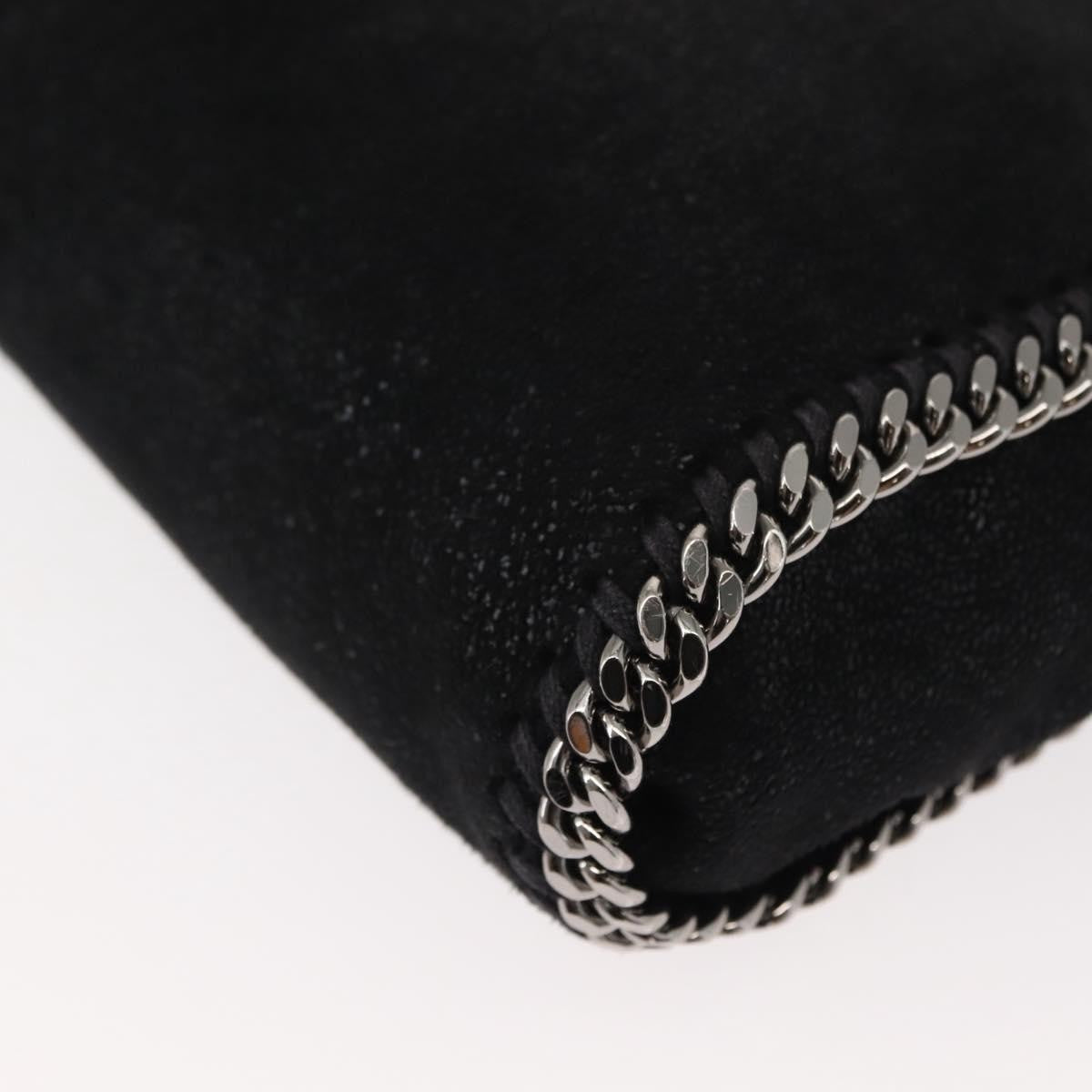 Stella McCartney Falabella Fold Over Bag Shaggy Deer, BLACK, SUEDE, Handbag