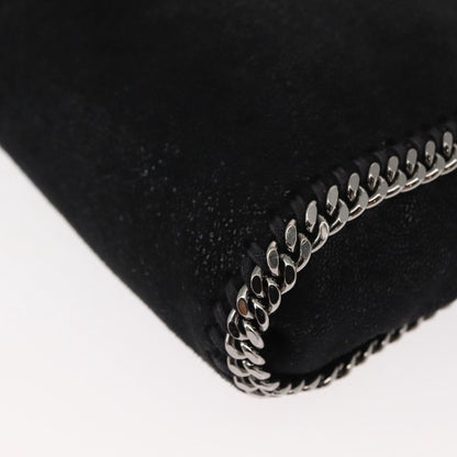 Stella McCartney Falabella Fold Over Bag Shaggy Deer, BLACK, SUEDE, Handbag