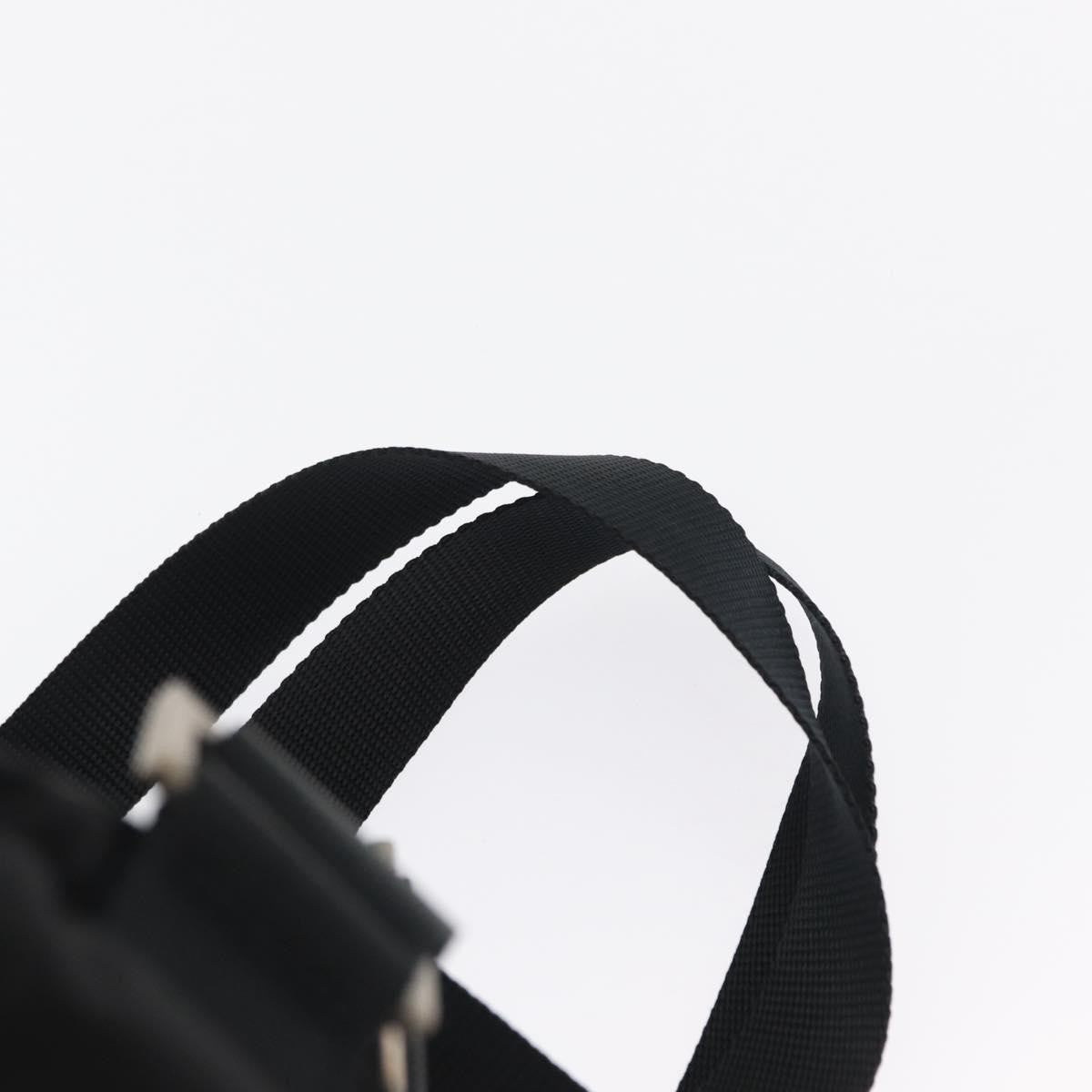 Prada Double Front Pocket Backpack Re-Nylon with Leather, BLACK, NYLON, Backpack