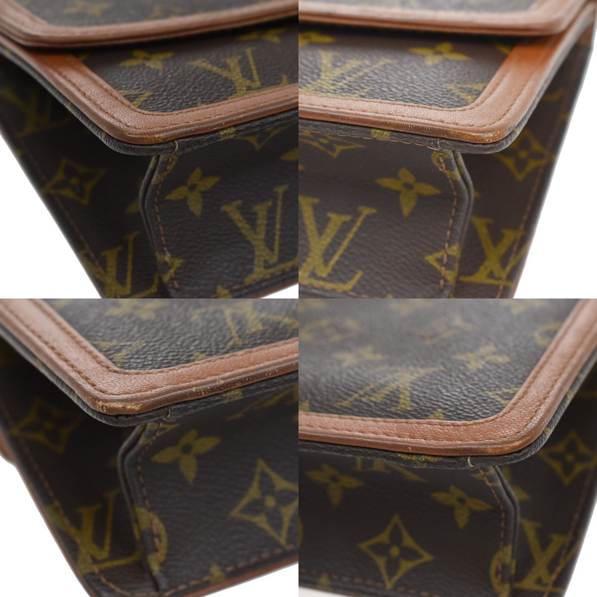 Louis Vuitton Dame Pochette Monogram Canvas, BROWN, CANVAS, Clutche & pouche