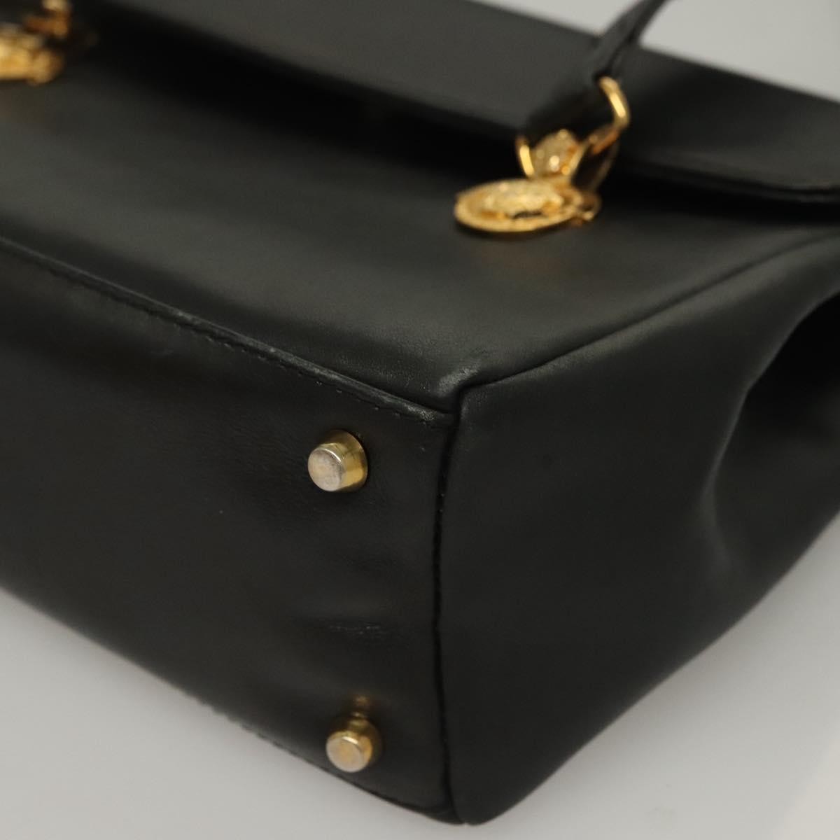 Versace Vintage Flap Shoulder Bag Leather, GOLD, LEATHER, Shoulder bag