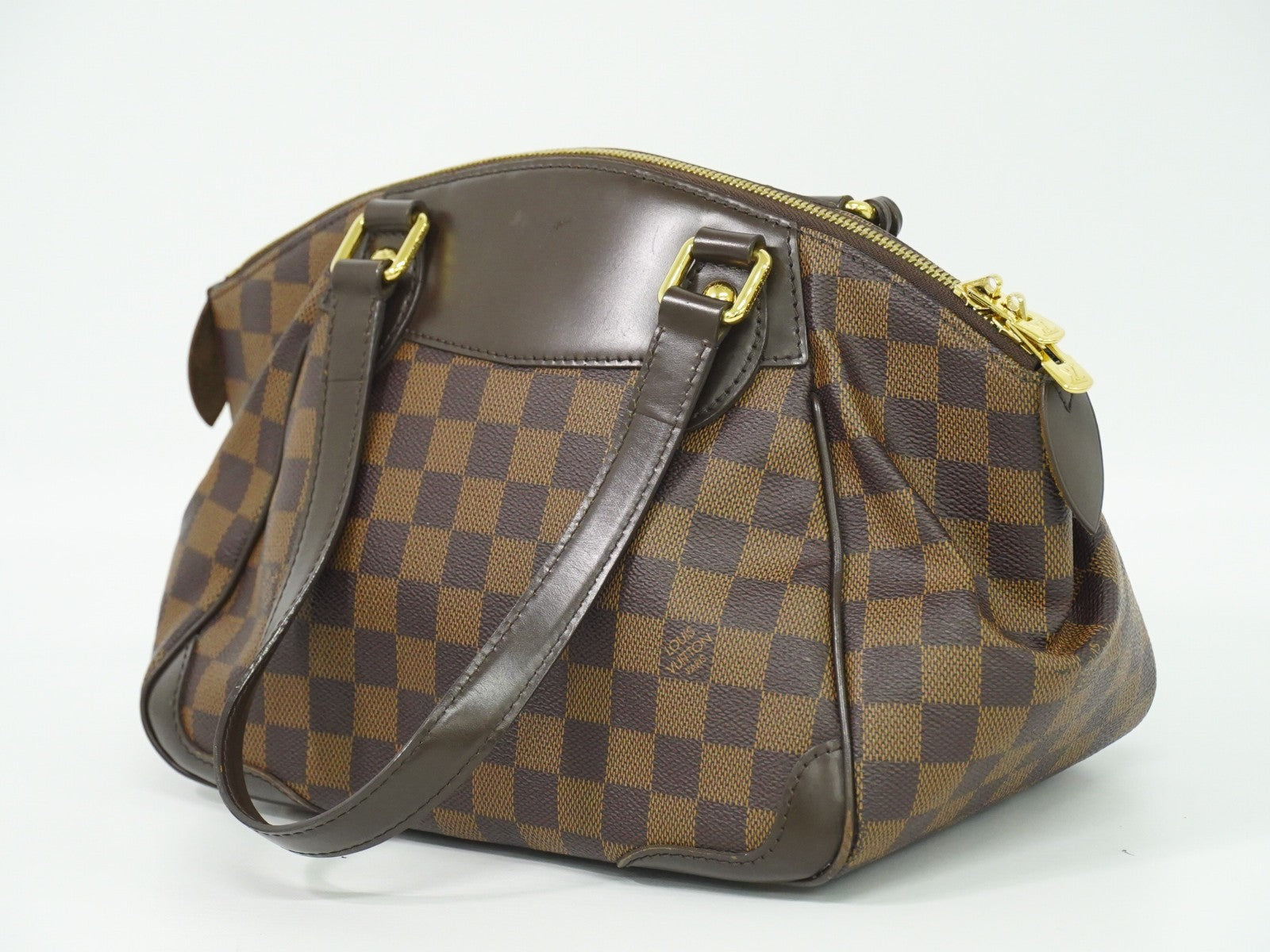 Louis Vuitton Verona Handbag Damier, BROWN, CANVAS, Handbag