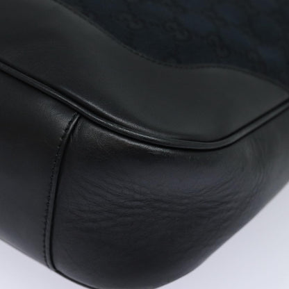 Gucci Bamboo Shoulder Bag GG Canvas, Black, Canvas, Shoulder Bag