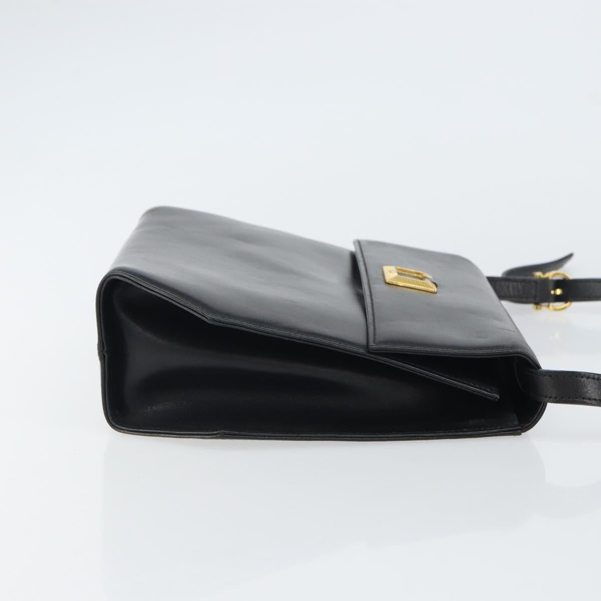 Salvatore Ferragamo Vintage Shoulder Bag Leather, BLACK, LEATHER, Shoulder bag