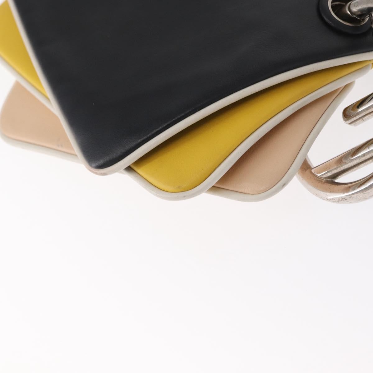 Fendi Triplette Pouch Set Calfskin, MULTICOLOUR, LEATHER, Clutche & pouche