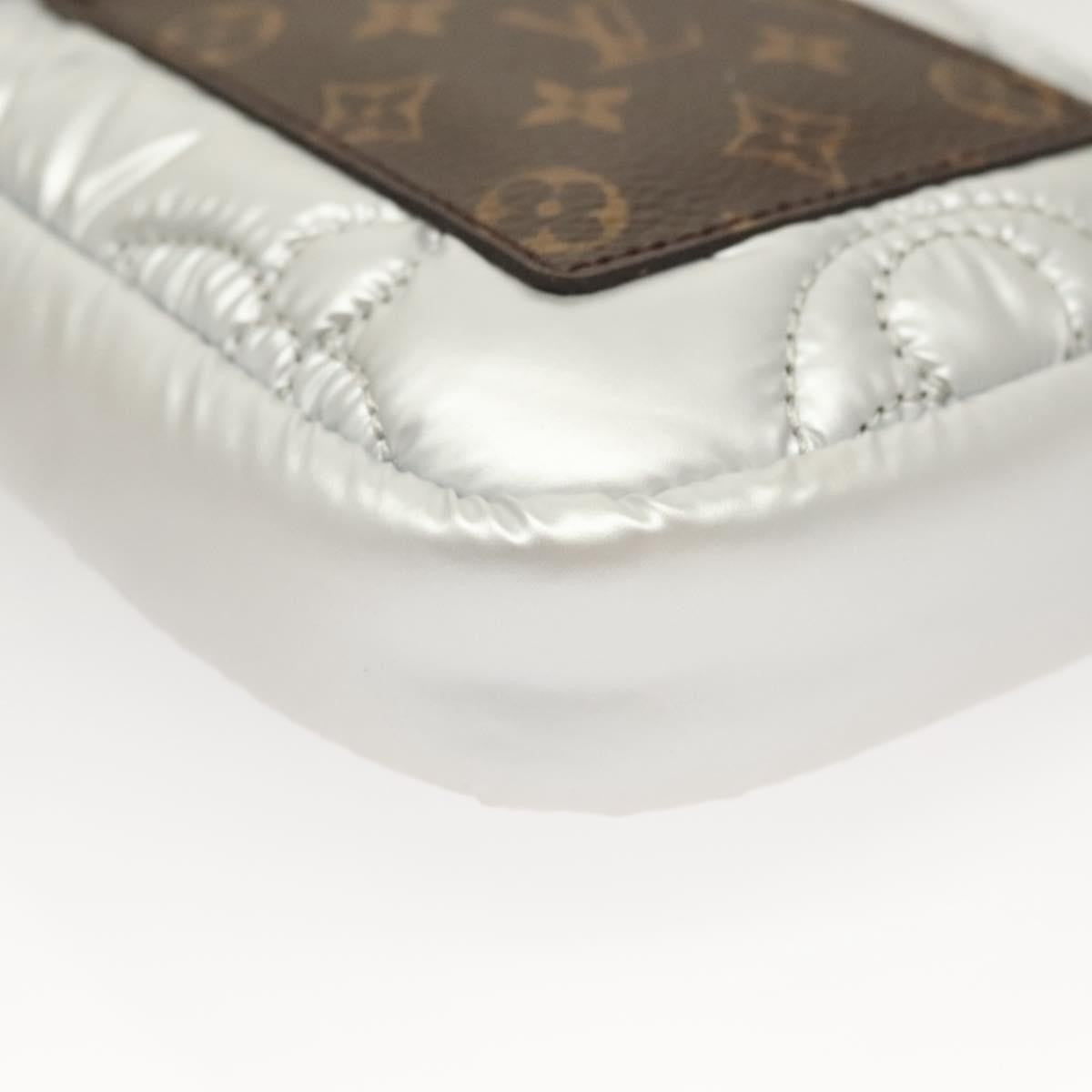 Louis Vuitton Pillow Phone Pouch Monogram Quilted Econyl Nylon, SILVER, CANVAS, Travel bag