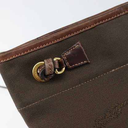 Prada Logo Flat Messenger Canvas, BROWN, CANVAS, Shoulder bag