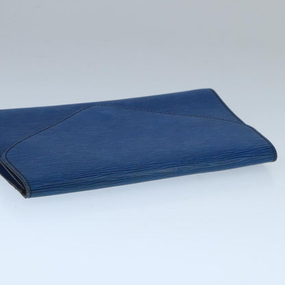 Louis Vuitton Art Deco Clutch Epi Leather, BLUE, LEATHER, Clutche & pouche