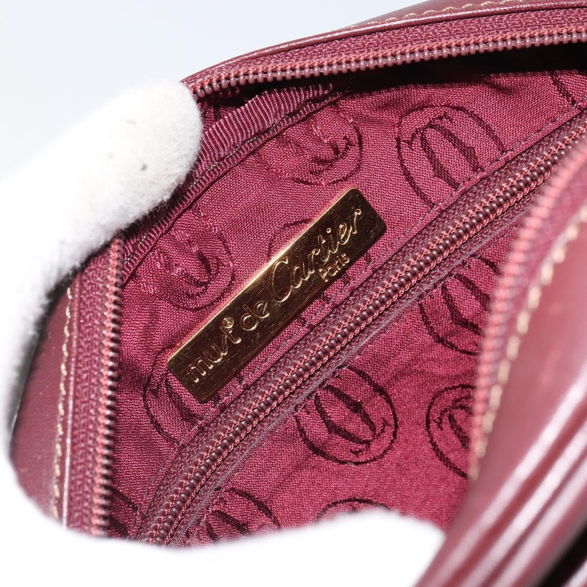 cartier Must de Cartier Shoulder Bag Leather, BURGUNDY, LEATHER, Shoulder bag