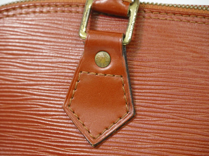 Louis Vuitton Alma Handbag Epi Leather, BROWN, LEATHER, Handbag