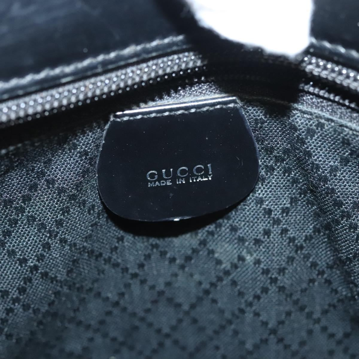 Gucci Vintage Bamboo Handle Tote Canvas, BLACK, CANVAS, Tote bag