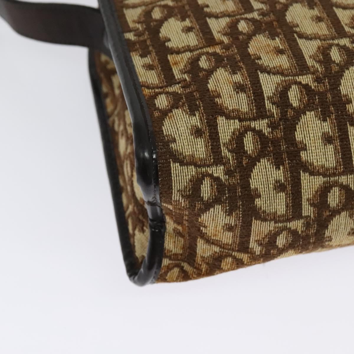 Christian Dior Vintage Trotter Shoulder Bag Canvas, BROWN, CANVAS, Shoulder bag