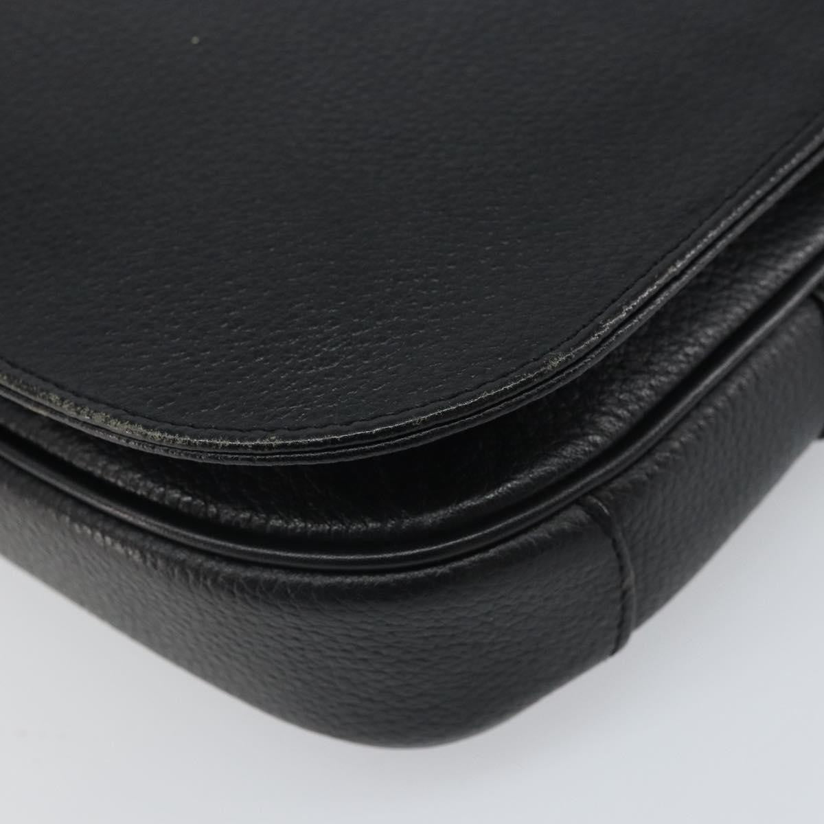 Burberry Flap Shoulder Bag Leather, BLACK, LEATHER, Shoulder bag
