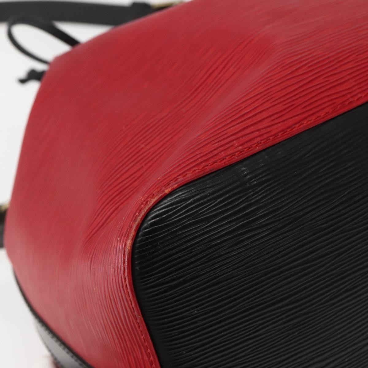 Louis Vuitton Bicolor Petit Noe Handbag Epi Leather, RED, LEATHER, Handbag