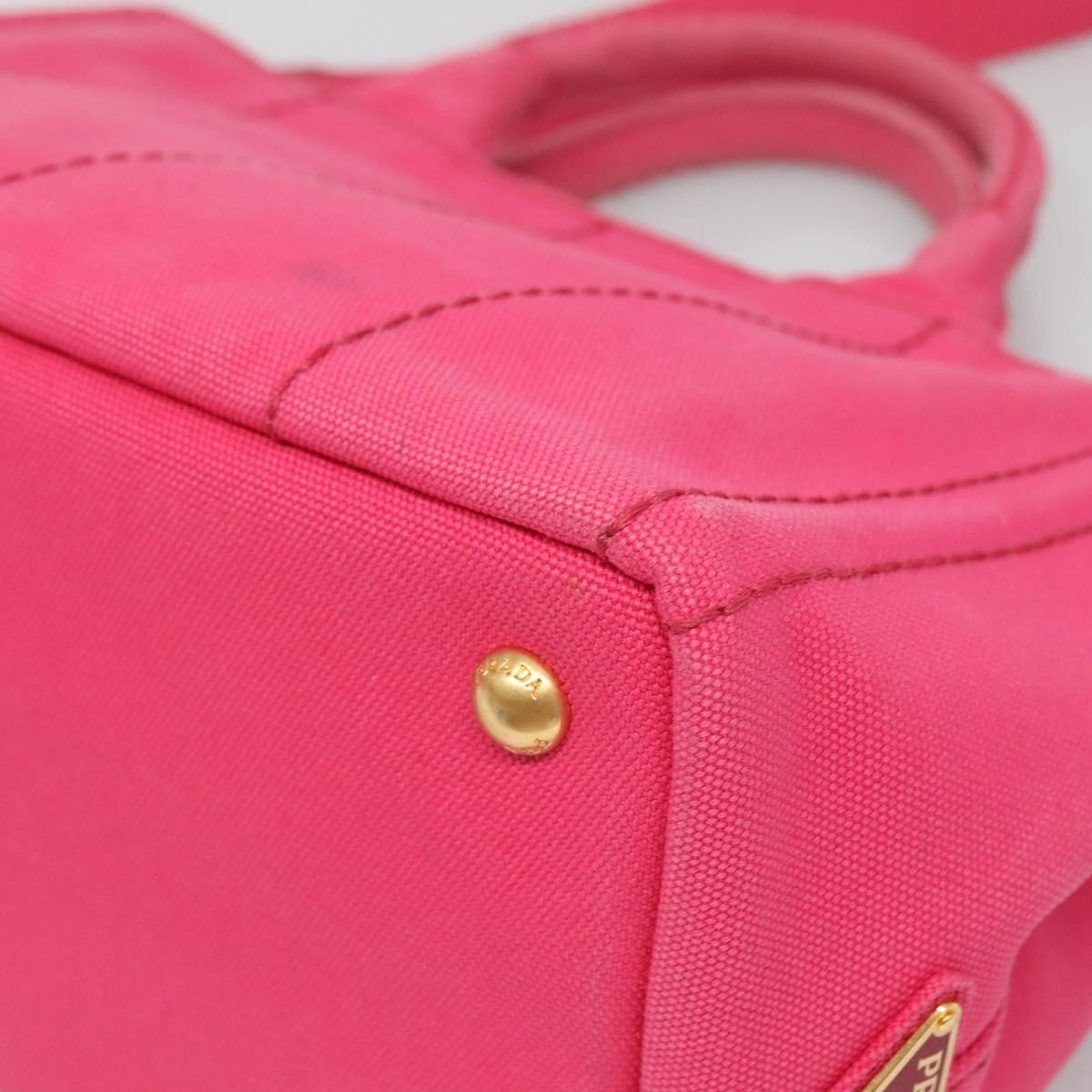 Prada Canapa Convertible Tote Canvas, PINK, CANVAS, Tote bag