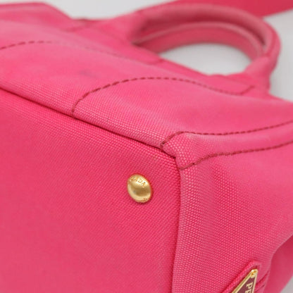 Prada Canapa Convertible Tote Canvas, PINK, CANVAS, Tote bag