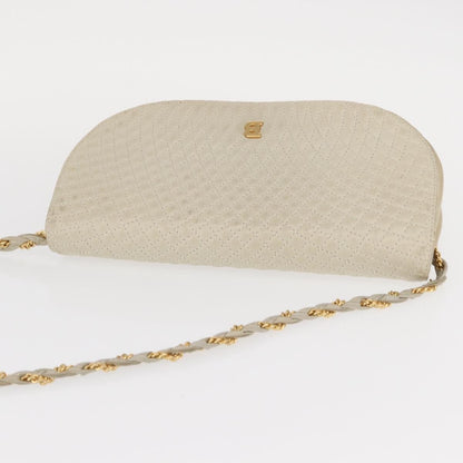 Bally Vintage Shoulder Bag Quilted leather, White, Leather, Shoulder Bag