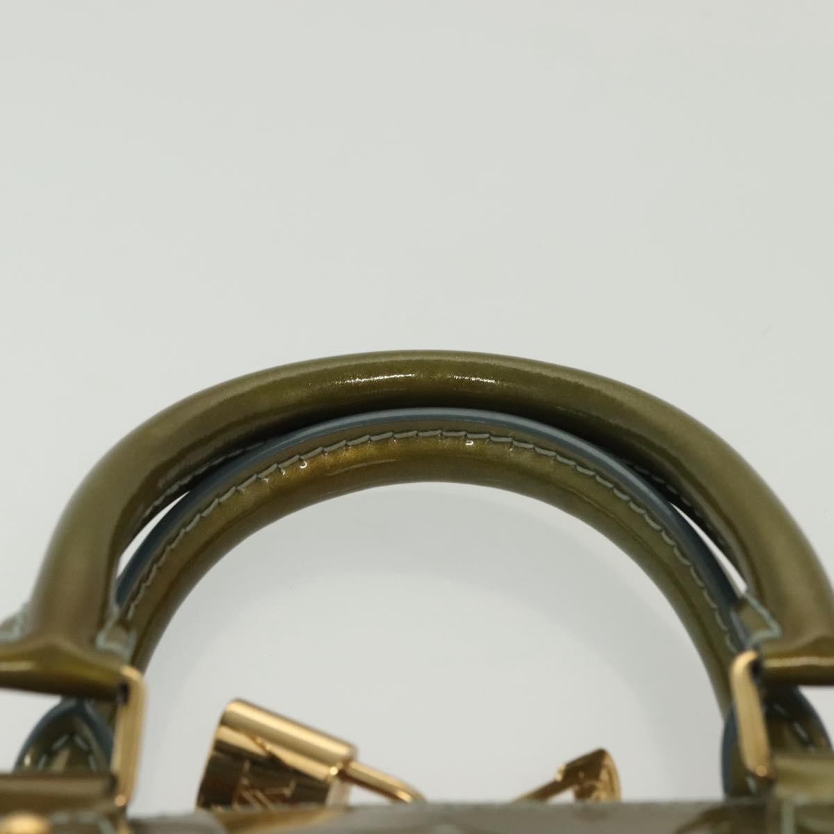 Louis Vuitton Alma Handbag Monogram Vernis, GREEN, PATENT_LEATHER, Handbag